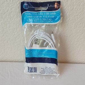 3/$25 SALE New Circuit USB Cable Type A Male to Mini 8 Pin 5 Feet NWT
